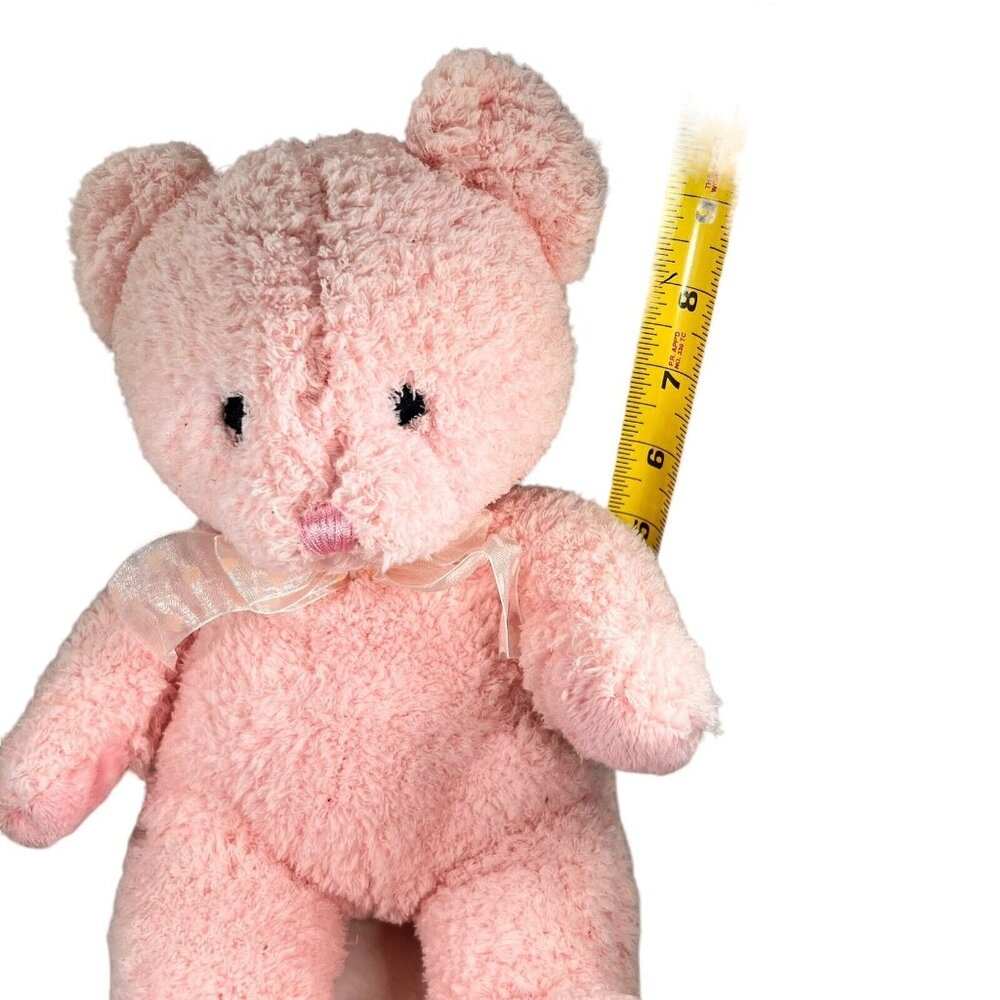 Napco Pink Lotsa Love Teddy Bear Plush 12 inch Soft Sheer Bow Lovey Baby READ - Picture 7 of 11